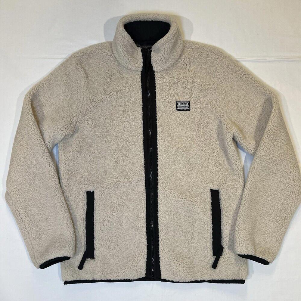 Hollister Men’s Faux Fur Epic‎ Flex Insulated Thermal Sherpa Jacket SMALL